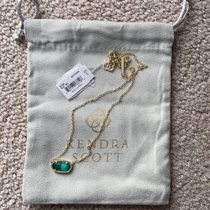 Kendra Scott green & gold necklace. NWT